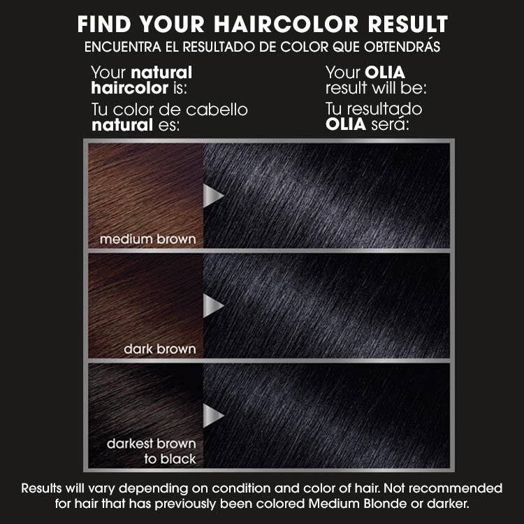 Olia 1.0 black before after swatch